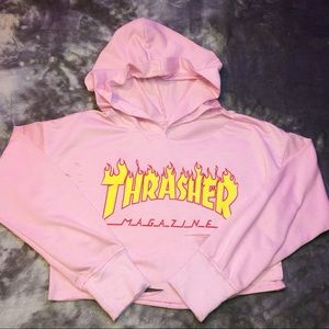 Thrasher Crop Hoodie